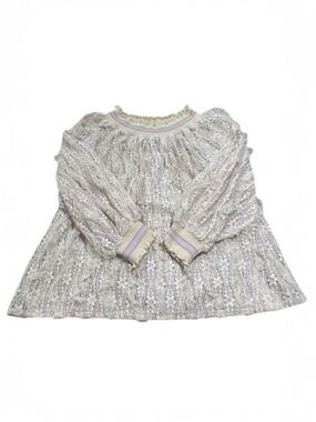 Chicwish Sheer Lace Ruffle Top Size L NWT